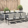 Weißer Gartentisch Iboica 250x100x75cm (Polyrattan und Glas)
