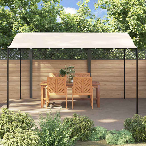 Creme Pavillon Niyazi 4x3 m (180 g/m² Gewebe und Stahl)