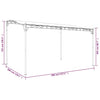 Creme Pavillon Niyazi 4x3 m (180 g/m² Gewebe und Stahl)
