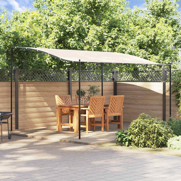 Creme Pavillon Niyazi 4x3 m (180 g/m² Gewebe und Stahl)