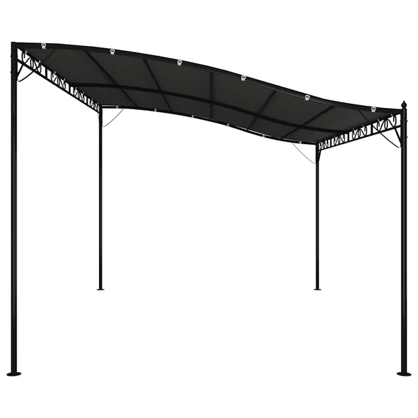 Antrasiitti katos Niyazi 4x3 m (180 g/m² kangas ja teräs)
