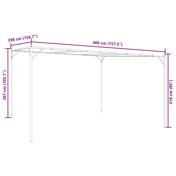 Weißes Pavillonzelt Chesaru 4x4 m (180 g/m² Stoff und Stahl)