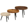 Runde Couchtische Goldemberg (3er-Set Mangoholz)