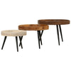 Runde Couchtische Goldemberg (3er-Set Mangoholz)