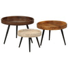 Runde Couchtische Goldemberg (3er-Set Mangoholz)