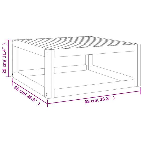 Couchtisch Crisana 68x68x29cm (Akazienholz)