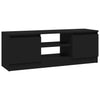 Schwarzes TV-Möbel Ilviana mit Tür 102x30x36cm