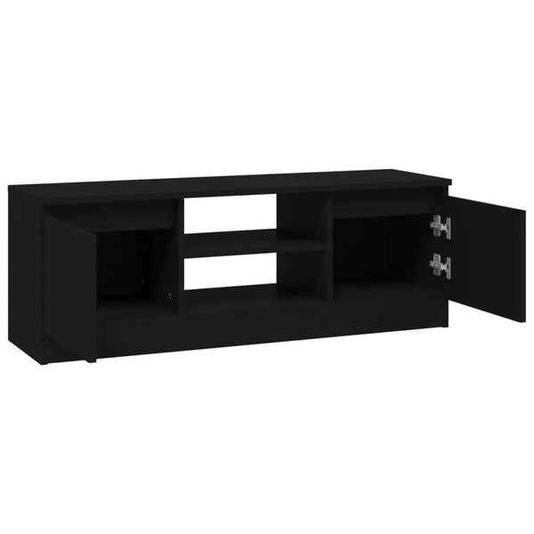 Schwarzes TV-Möbel Ilviana mit Tür 102x30x36cm