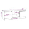 Schwarzes TV-Möbel Ilviana mit Tür 102x30x36cm