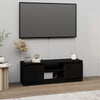 Schwarzes TV-Möbel Ilviana mit Tür 102x30x36cm
