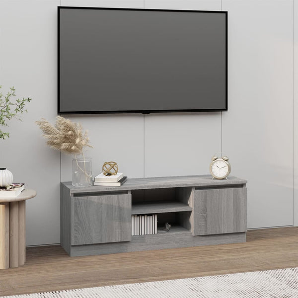 Graues TV-Möbel mit Tür Ilviana 102x30x36cm