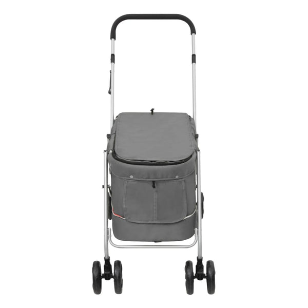 Harmaa taitettavat koiranrattaat Eama 100x49x96cm (pellavakangas)