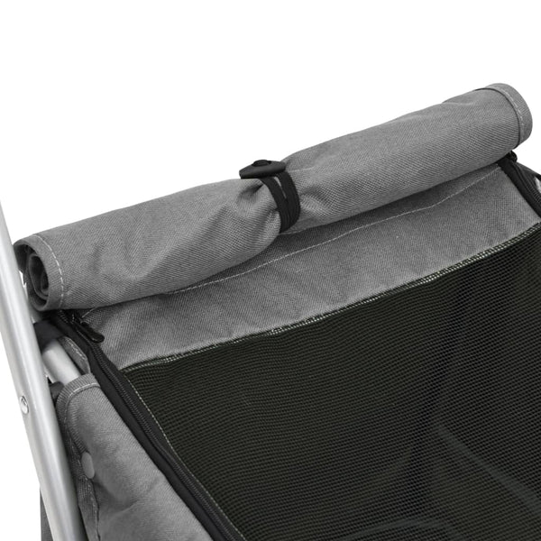 Harmaa taitettavat koiranrattaat Eama 100x49x96cm (pellavakangas)