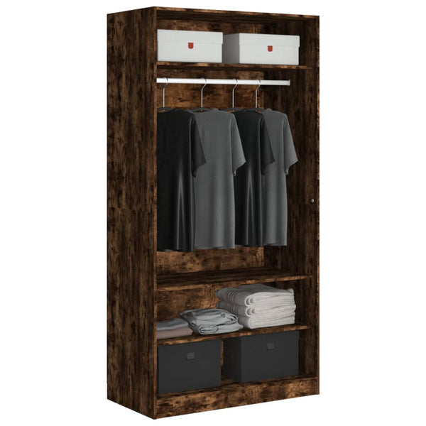 Kleiderschrank aus Räuchereiche 100x50x200cm (Holz)