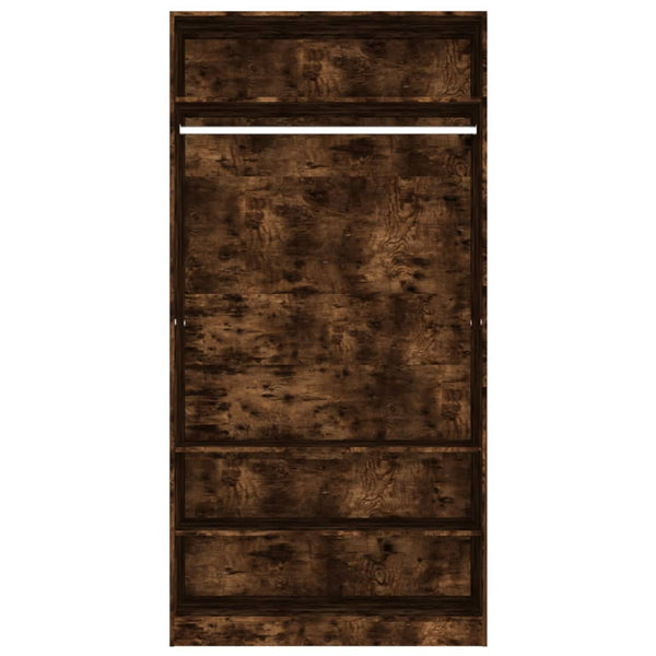 Kleiderschrank aus Räuchereiche 100x50x200cm (Holz)