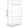 Kleiderschrank aus Räuchereiche 100x50x200cm (Holz)