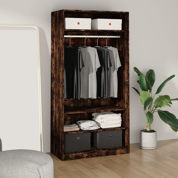 Kleiderschrank aus Räuchereiche 100x50x200cm (Holz)