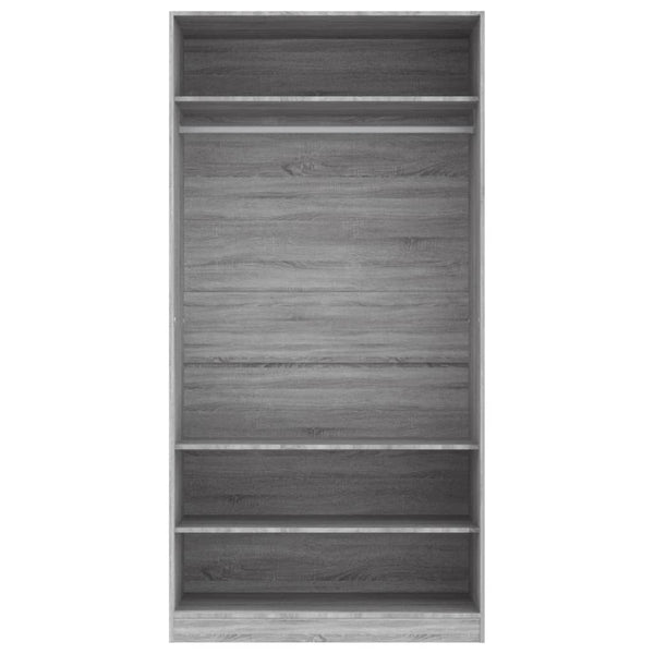 Onal harmaa vaatekaappi 100x50x200cm (puinen)