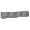 Graues CD-Regal Mariene 100x18x18cm (Holz)