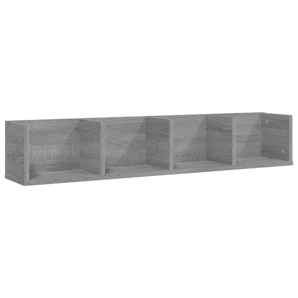 Graues CD-Regal Mariene 100x18x18cm (Holz)