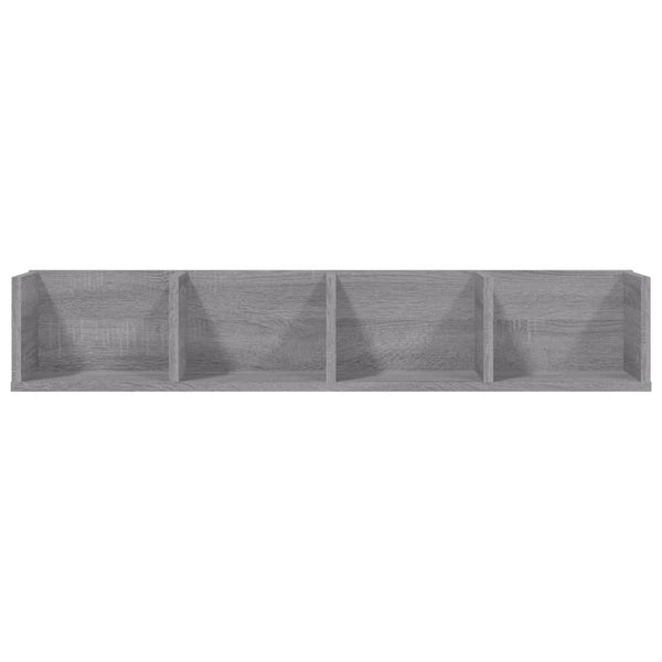 Graues CD-Regal Mariene 100x18x18cm (Holz)