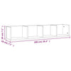 Graues CD-Regal Mariene 100x18x18cm (Holz)