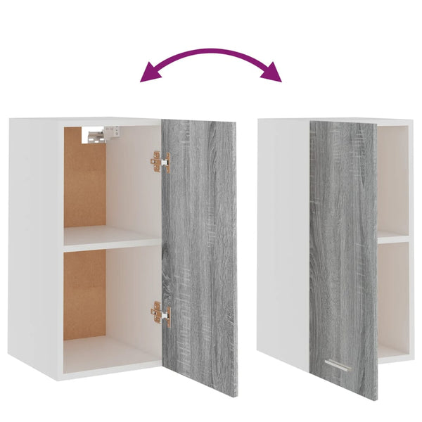 Grauer Hängeschrank Pompilas 29,5x31x60cm (Holz)