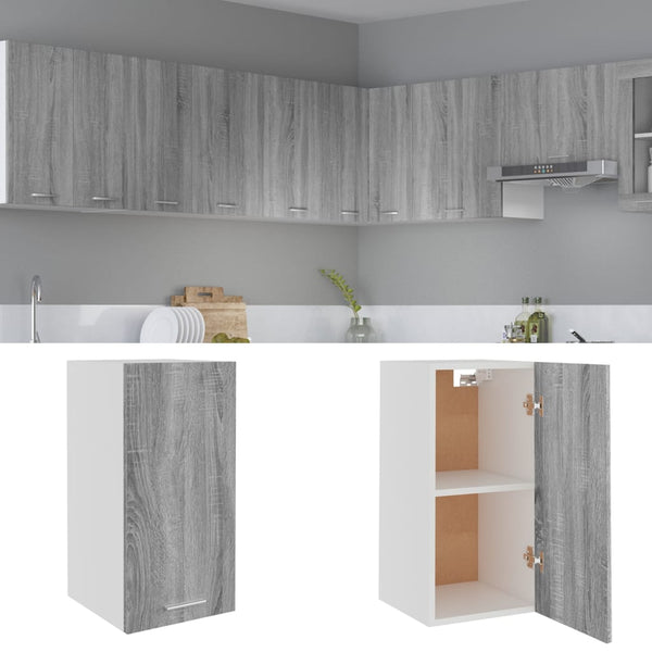 Grauer Hängeschrank Pompilas 29,5x31x60cm (Holz)