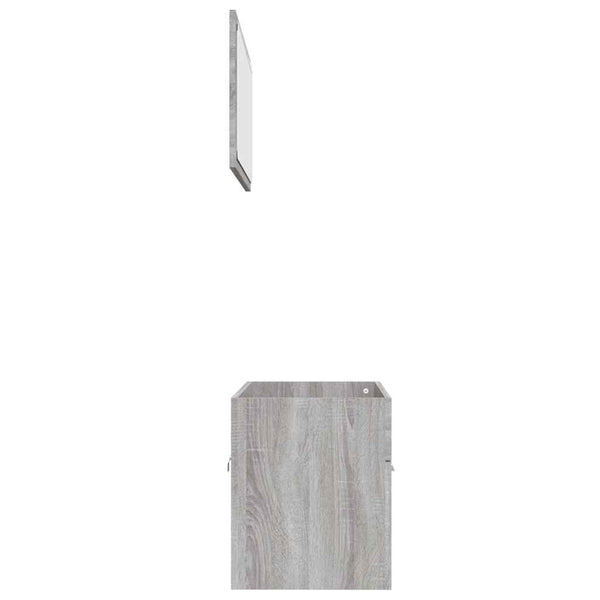 Graue Badezimmermöbel-Set Ghermanos (2-teilig, Sonoma-Holz)