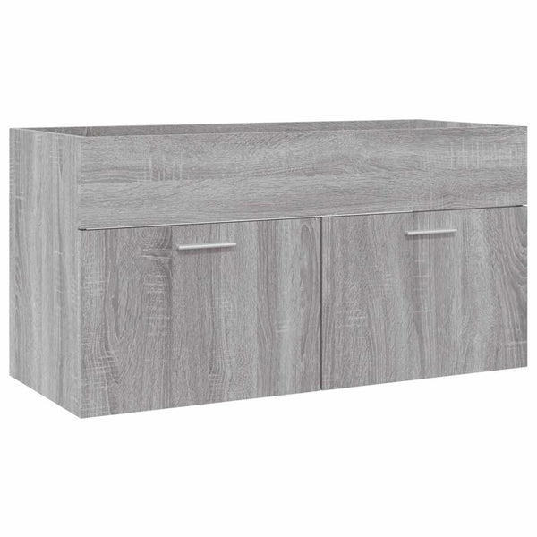 Graue Badezimmermöbel-Set Ghermanos (2-teilig, Sonoma-Holz)