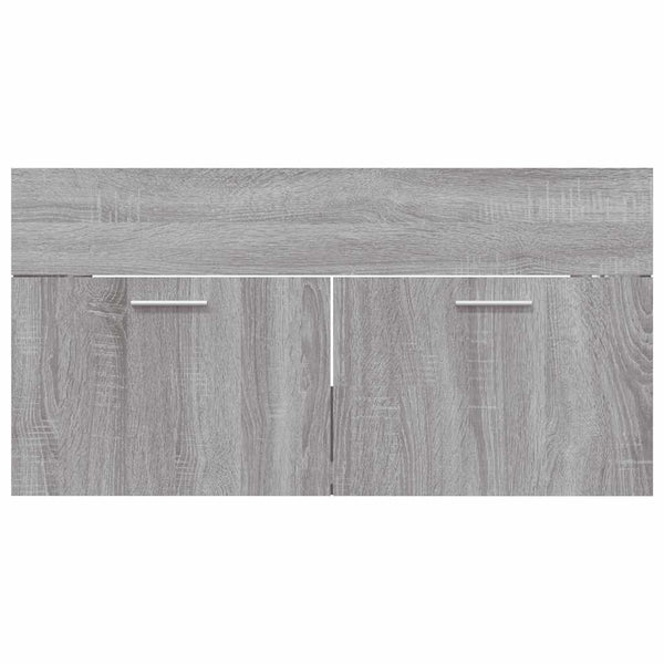 Graue Badezimmermöbel-Set Ghermanos (2-teilig, Sonoma-Holz)