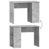 Betongrauer Schreibtisch Polifronie 100x55x75cm (Holz)