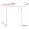 Betongrauer Schreibtisch Polifronie 100x55x75cm (Holz)
