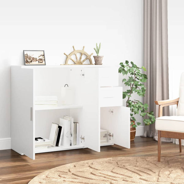 Weißes Sideboard Argintel 91x29,5x75cm (Holz)