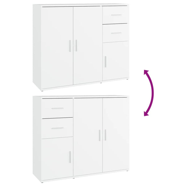 Weißes Sideboard Argintel 91x29,5x75cm (Holz)