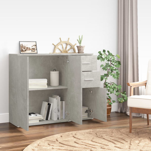 Kommode Argintel betongrau 91x29,5x75cm (Holz)