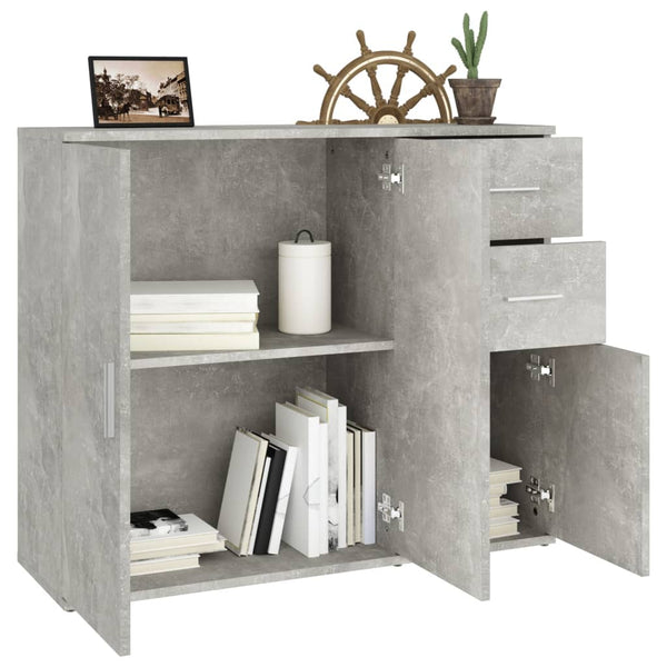 Kommode Argintel betongrau 91x29,5x75cm (Holz)
