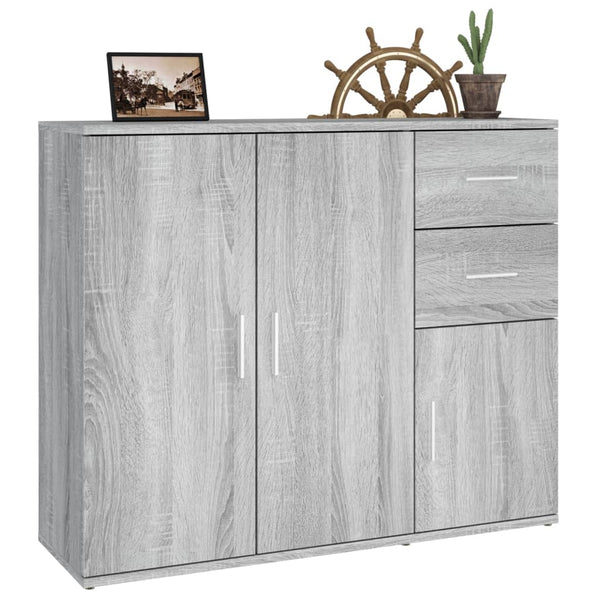 Graues Sideboard Argintel 91x29,5x75cm (Holz)