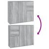 Graues Sideboard Argintel 91x29,5x75cm (Holz)