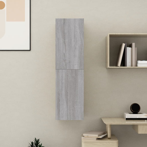 Graues wandmontierbares TV-Möbel Resina 30,5x30x110cm