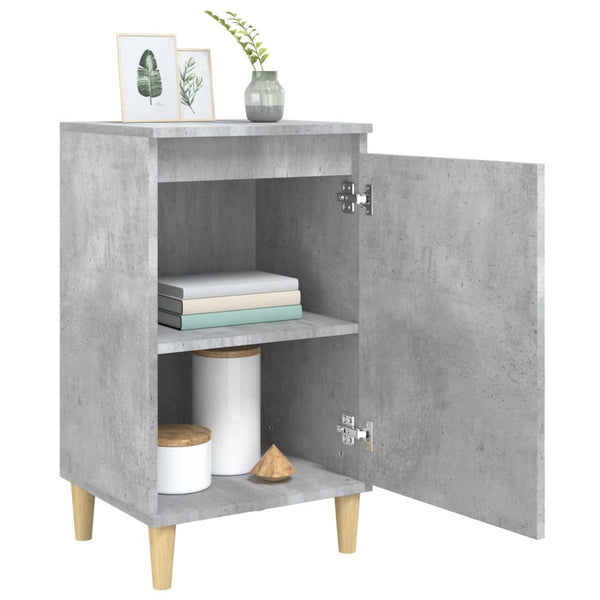 Nachttisch Floricel 40x35x70cm, betongrau (Holz)