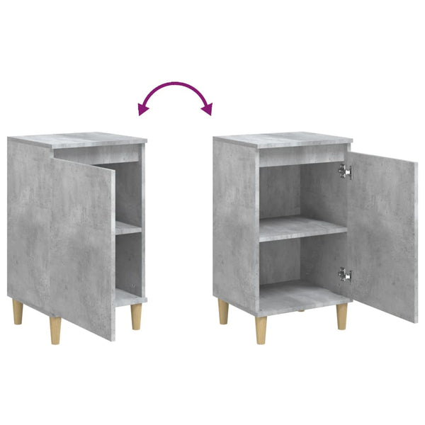 Nachttisch Floricel 40x35x70cm, betongrau (Holz)