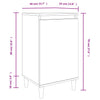 Nachttisch Floricel 40x35x70cm, betongrau (Holz)