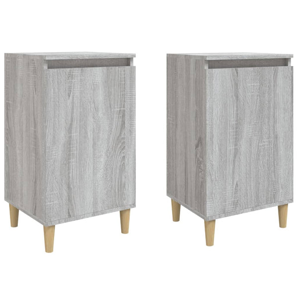 Nachttische Floricel grau 40x35x70cm (2 St. Sonoma-Holz)