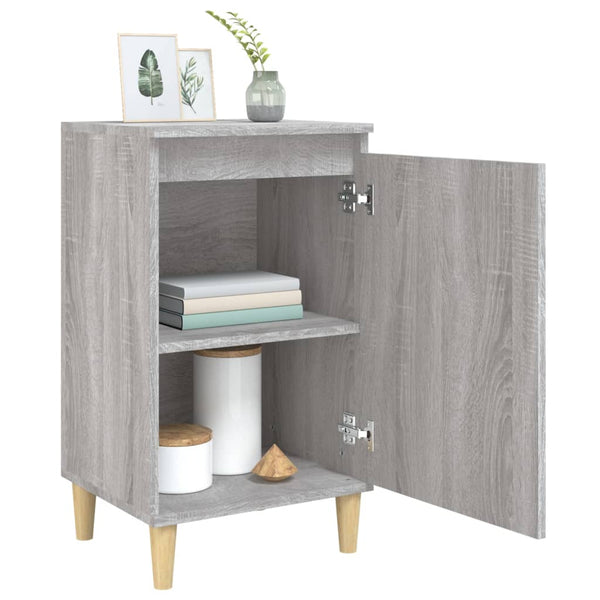 Nachttische Floricel grau 40x35x70cm (2 St. Sonoma-Holz)