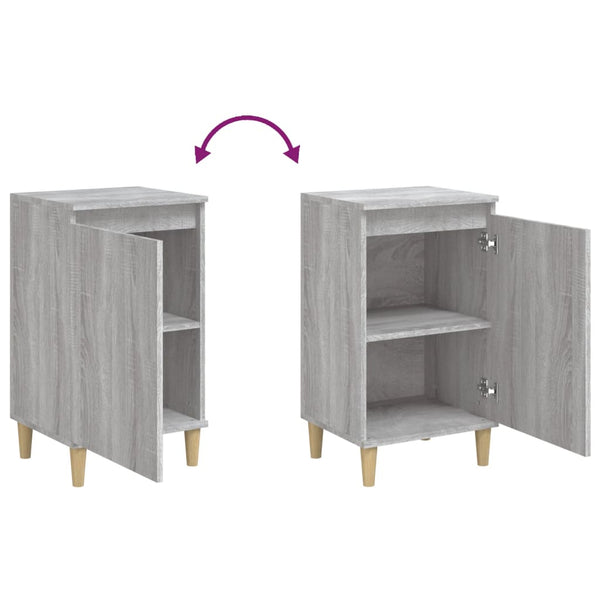 Nachttische Floricel grau 40x35x70cm (2 St. Sonoma-Holz)