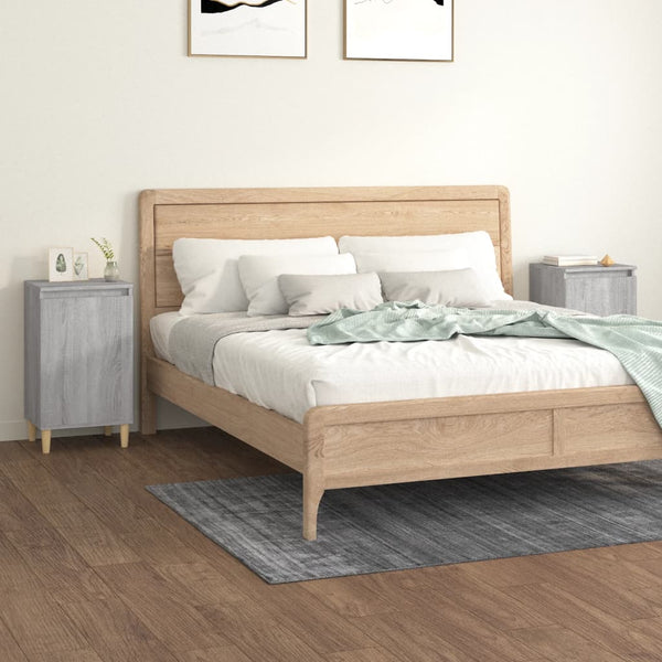 Nachttische Floricel grau 40x35x70cm (2 St. Sonoma-Holz)