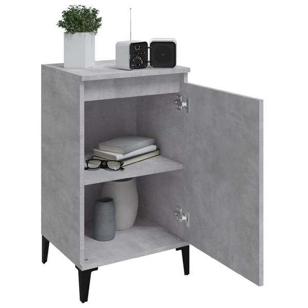 Nachttisch Miolica 40x35x70cm Betongrau (Holz)