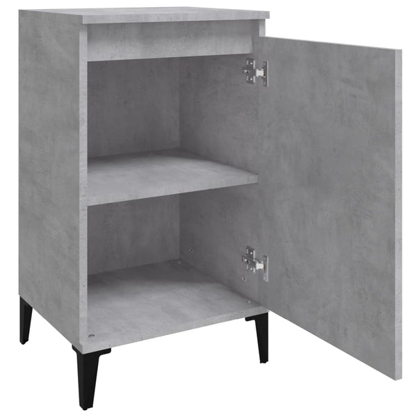 Nachttisch Miolica 40x35x70cm Betongrau (Holz)
