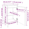 Nachttisch Miolica 40x35x70cm Betongrau (Holz)